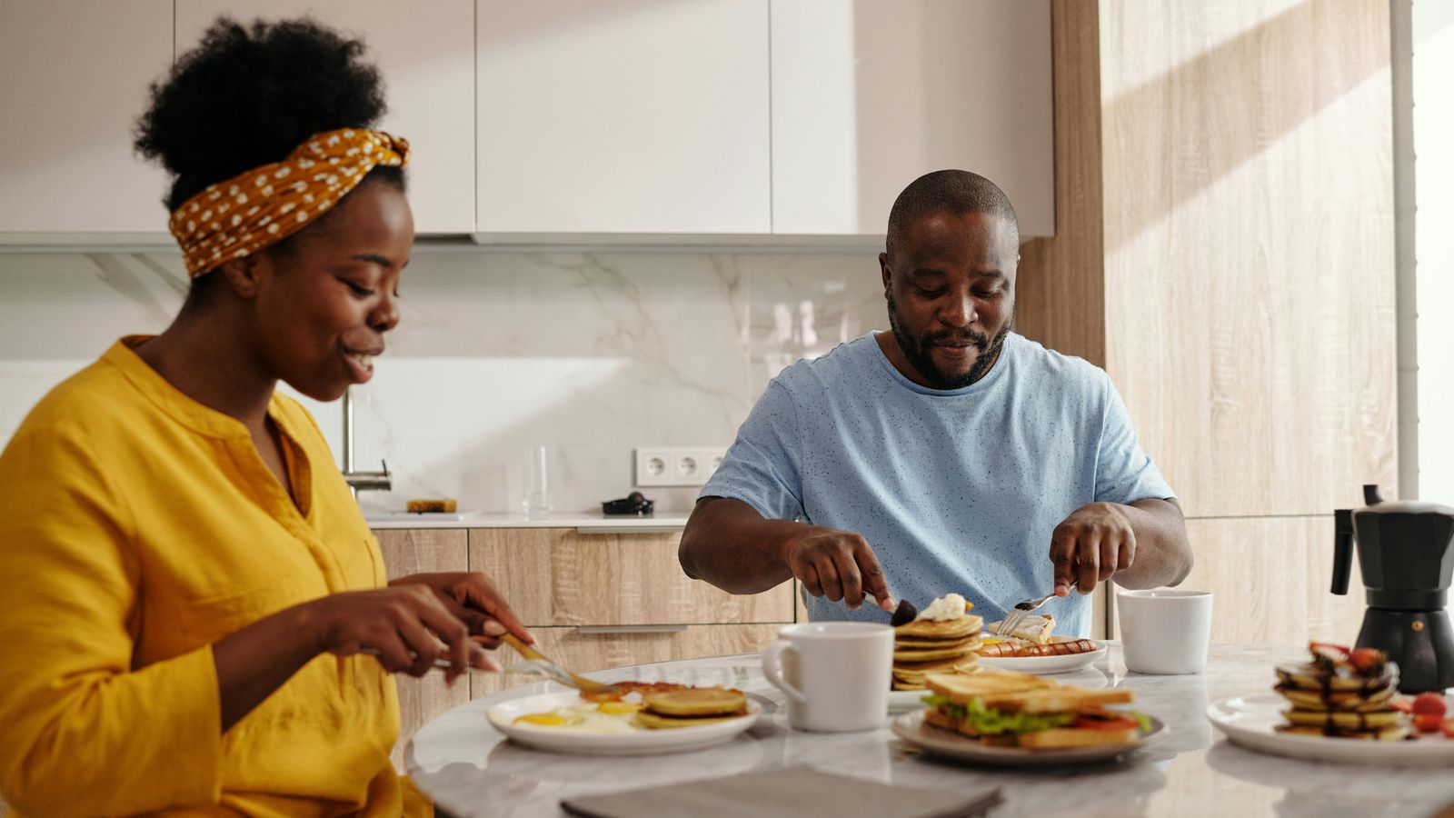 family eating together